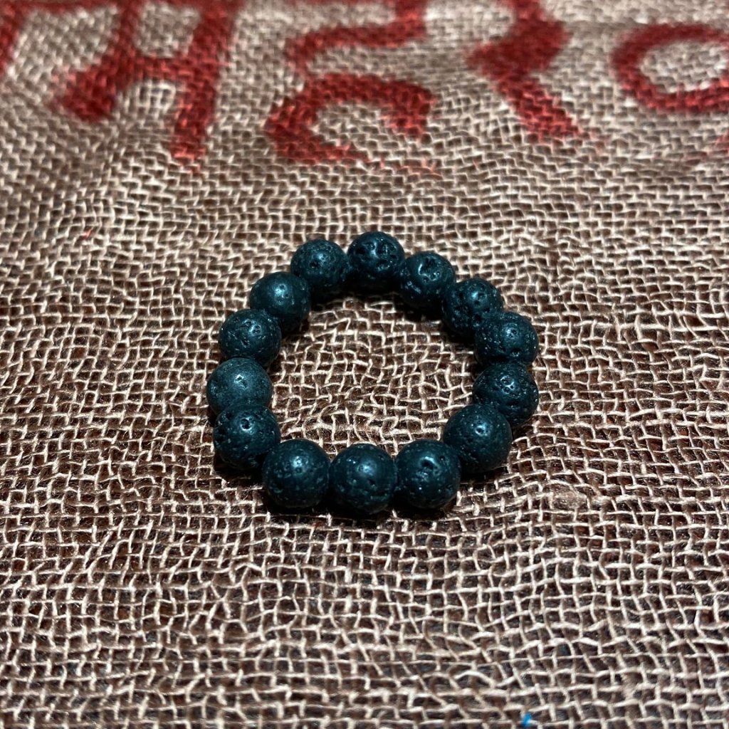 Lava Stone Beaded Ring